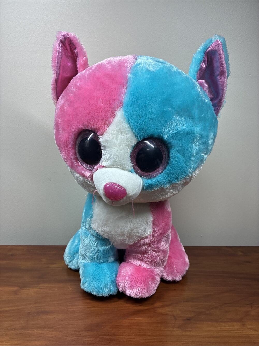 TY Beanie Boos FIONA 17" the CAT (glitter eyes) 2014 Justice Store Exclusive